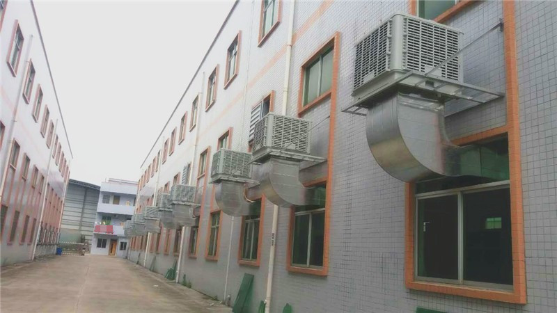 东莞厂房岗位降温安装环保空调案例